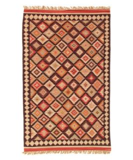 Sara 100% Wool Kilim Area Rug   Red Diamond   Area Rugs