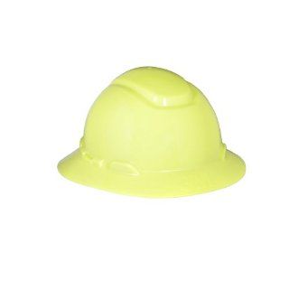 3M Full Brim Hard Hat H 809R, 4 Point Ratchet Suspension, Hi Vis Yellow: Hardhats: Industrial & Scientific