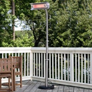 Fire Sense Stainless Steel Telescoping Offset Pole Mounted Infrared Patio Heater   Patio Heaters