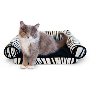 K&H Pet Products Lazy Lounger Cat Bed   Zebra   14 x 16 x 5.5 in.   Cat Beds