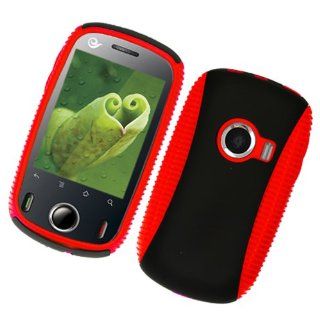 Eagle Cell PHHWM835RDBK Hybrid Protective Gummy TPU Case for Huawei M835   Retail Packaging   Red/Black Cell Phones & Accessories