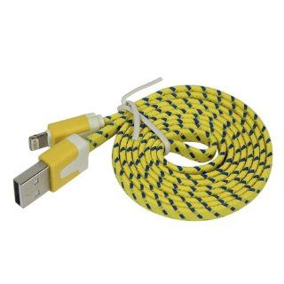 Htech 8 pin USB Sync Data Charger Charging Cable Cord for iPhone 5 iPod Touch 5 Nano 7 iPad 4 Mini Color Yellow: Cell Phones & Accessories