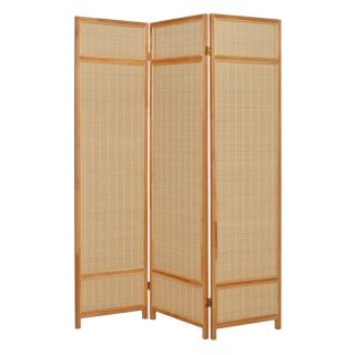 Screen Gems Layered Room Divider with Pine Frame in Natural Finish   Room Dividers