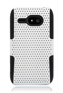 HHI Mesh Plate Duo Shield Case for Kyocera Event   Black/White (Package include a HandHelditems Sketch Stylus Pen): Cell Phones & Accessories