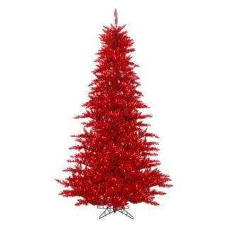Vickerman Tinsel Red Fir Pre lit Christmas Tree   Christmas Trees