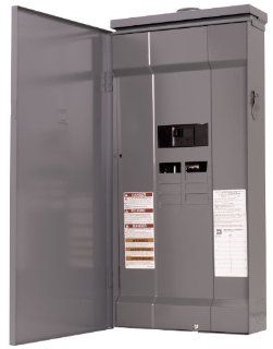 Square D by Schneider Electric HOM816M200FTRB Homeline 200 Amp 8 Space 16 Circuit Outdoor Main Breaker Load Center with Feed Thru Lugs   Circuit Breaker Panels  