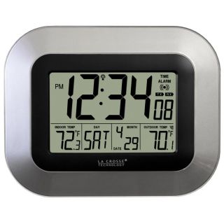 La Crosse Technology WS 8115U S Atomic Digital Wall Clock with Temperature   Weather Stations