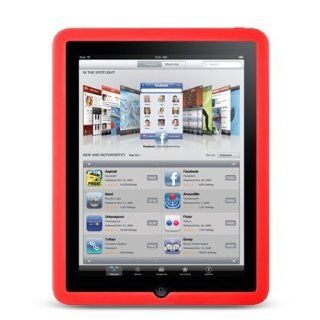 Premium Red Soft Gel Silicone Skin for Apple iPad 16GB, 32GB, 64GB Wi Fi and WiFi + 3G: Computers & Accessories