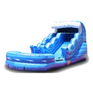 EZ Inflatables 13 ft. Blue Marble Water Slide   Commercial Inflatables