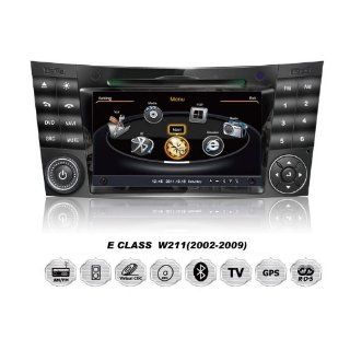 Mercedes Benz E Class W211 OEM Digital Touch Screen Car Stereo 3D Navigation GPS DVD TV USB SD iPod Bluetooth Hands free Multimedia Player : In Dash Vehicle Gps Units : Car Electronics