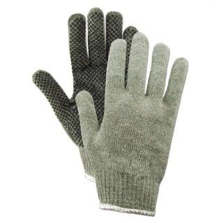 Magid G843P Grayt Shadow Dotted Medium Weight Cotton/Polyester Glove with Knit Wrist Cuff, Work, 9 1/2" Length, Men's Size, Gray (Case of 12): Industrial & Scientific