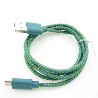 e821 3ft micro USB Braided High Quality Durable Charging / Data Sync Cable for samsung i9300/samsung note 2/samsung s4 i9500(green): Cell Phones & Accessories