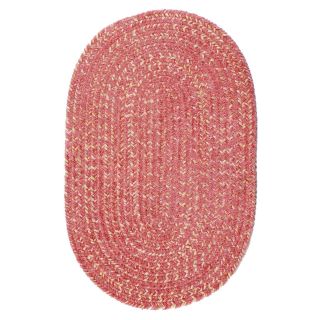 Colonial Mills West Bay Chenille Indoor/Outdoor Braided Area Rug   Sunset Pink   Braided Rugs