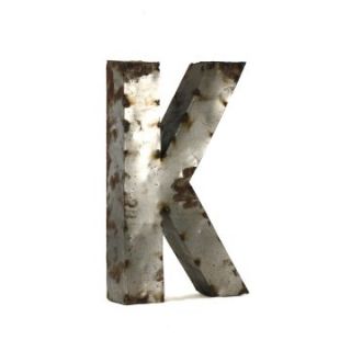 Letter K Metal Wall Art   Small   10.5W x 18H in.   Wall Sculptures and Panels