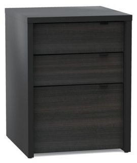 Nexera Serenit T Modular Design Your Own Storage and Entertainment System   3 Drawer Filing Cabinet   Black   Media Storage