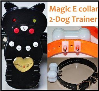 Groovypets Remote Control Dog Training Shock Collar with Rechargeable Receivers for Humane and Effective Training and Bark Control/anti bark of Two Small, medium, and Large Dogs:featuring Vibrate and Shock for Each Dog : Barking Deterrent Collars : Pet Sup