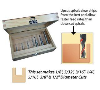 Infinity Tools 00 851, 7 Piece Solid Carbide Upcut Router Bit Set   Up Spiral Router Bits  