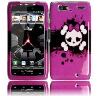 Pink Skull Hard Cover Case for Motorola Droid RAZR MAXX XT912 Cell Phones & Accessories