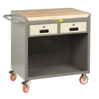 Little Giant Mobile Bench Cabinet with Locking Storage Drawers   Workbenches