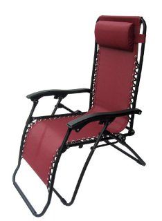 Caravan Sports Infinity Zero Gravity Chair, Burgundy : Patio Chairs : Patio, Lawn & Garden