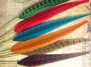 Pheasant Feather Quill Ballpoint Pen  refillable