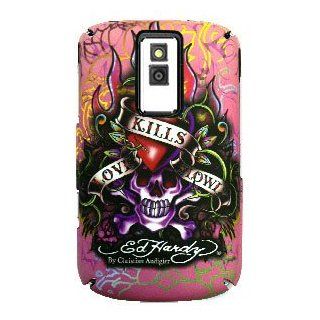 New Pink Ed Hardy Loves Kill Slowly By Christian Audigier Snap on Hard Skin Back Cover Case for Blackberry Bold 9000 + Premium Lcd Screen Guard in Original Box: Cell Phones & Accessories