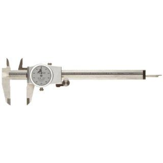 Brown & Sharpe 75.115811 Dial Caliper, Stainless Steel, White Face, 0 6" Range, +/ 0.001" Accuracy, 0.1" Resolution, Meets DIN 862 Specifications: Industrial & Scientific