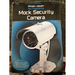 Outdoor Fake, Dummy Security Camera with Blinking Light (Silver)  Camera & Photo