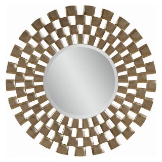 Silver Leaf Finish Decorative Starburst Mirror   48 diam. in.   Wall Mirrors