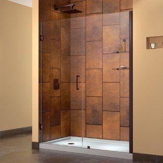 DreamLine SHDR 20597210S 06 Unidoor Frameless Hinged Shower Door, 59 to 60 Inch, Oil Rubbed Bronze Finish    