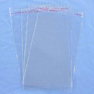 DIY Jewelry Making: 50 pcs of Resealable Cello Cellophane Bags, Rectangle, Size: about 10cm long, 8cm wide, Unilateral thickness: 0.2mm