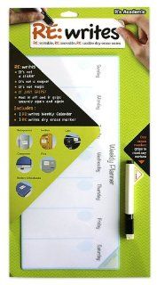 It's Academic Re:Writes Rewrites Weekly Calendar, 6 x 13 Inches, 1 Note and 1 Dry Erase Marker (07089) : Dry Erase Sheets : Office Products