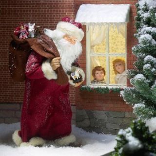 Fabriche Masterworks 16 Inch Santa Next to Window Figurine