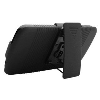 Aimo Wireless LGE960PCBEC001 Shell Holster Combo Protective Case for LG Nexus 4 E960 with Kickstand Belt Clip and Holster   Retail Packaging   Black Cell Phones & Accessories