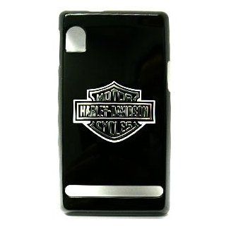 Motorola Droid A855 Harley Davidson Logo on Black Hard Case/Cover/Faceplate/Snap On/Housing/Protector Cell Phones & Accessories