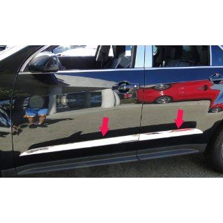 2010 2013 Chevy Equinox Rocker Panel Chrome Stainless Steel Body Side Moulding Molding Trim Cover Trim 2" Wide 4PC: Automotive