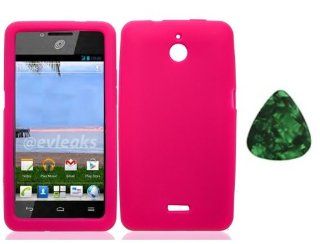 For Huawei Valiant Y301 / Huawei Ascend Plus H881c / Huawei Ace Silicone Jelly Skin Cover Case Pink + Free Green Stone Pry Tool: Cell Phones & Accessories