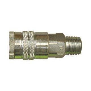 Interstate Pneumatics CH881 1/2 x 1/2 Inch MPT Industrial Steel Coupler   Air Tool Fittings  