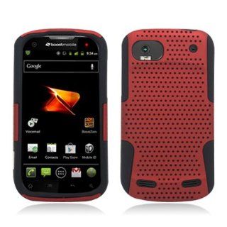 Aimo Wireless ZTEN861PCPA003 Hybrid Armor Cheeze Case for ZTE Warp Sequent N861   Retail Packaging   Black/Red: Cell Phones & Accessories
