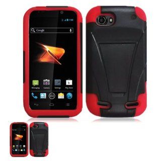 ZTE Warp Sequent N861 Black And Red Hardcore Kickstand Case 3rd Gen: Cell Phones & Accessories