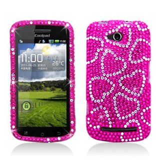 Aimo Wireless COOL5860PCDI069 Bling Brilliance Premium Grade Diamond Case for Coolpad Quattro 4G 5860e   Retail Packaging   Hot Pink: Cell Phones & Accessories