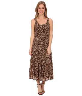 Jessica Howard Sleeveless Scoop Neck Multi Tier Dress Womens Dress (Brown)