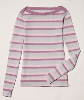 Linen/Modal Bateau Sweater, Stripe