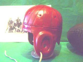Stanford/Harvard/SMU Leather Football Helmet (1935 1940s) : Sports Fan Baseball Caps : Sports & Outdoors