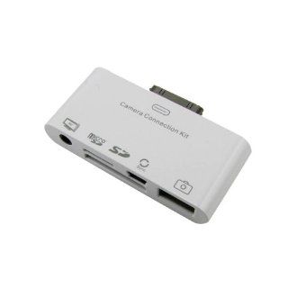 SANOXY 5 in 1 Camera Connection Kit, AV to TV Audio/Video Adapter, MicroSD/SD/SDHC Card & USB Reader, Sync & charge Mini USB slot For Apple iPad, iPad 2: Computers & Accessories
