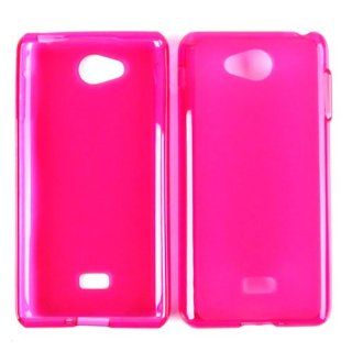 LG SPIRIT MS 870 TRANS HOT PINK TPU 028 SKIN CASE RUBBER ACCESSORY: Cell Phones & Accessories