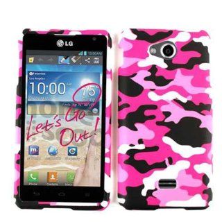 For Lg Spirit Ms 870 Pink Black White Camo Matte Texture Case Accessories Cell Phones & Accessories
