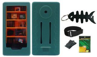 Green Silicone Skin Case Microsoft Zune HD 16GB 32GB Series Bundle kit Set + LCD Screen Protector + Adjustable Armband + Blet Clip + Fishbone Keychain   Players & Accessories