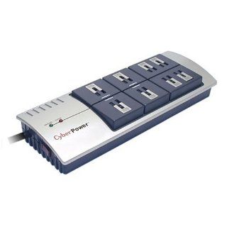 Cyberpower 895 8 Outlet Surge Suppressor   3600 Joules 15A RJ11/Coax(2)/RJ45 EMI/RFI Right angle Electronics