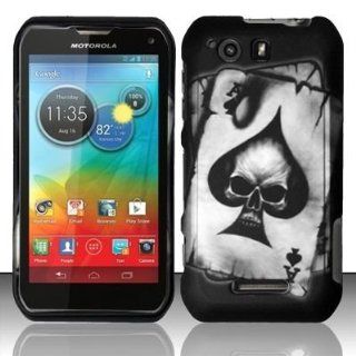 Cell Phone Case Cover Skin for Motorola XT897 Photon Q 4G (Spade Skull)   Sprint: Cell Phones & Accessories